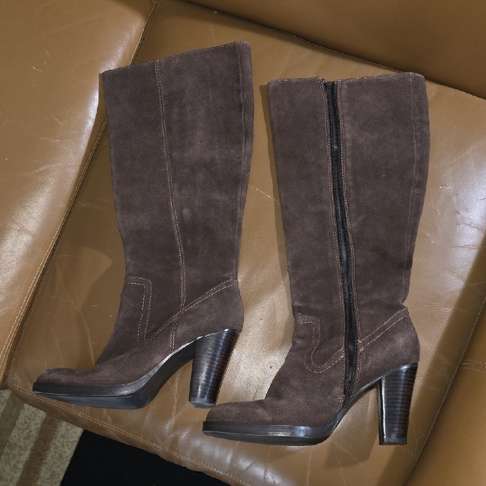 Kaya Heeled Brown Zip Up Boots